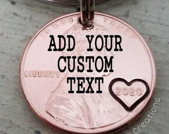 Custom-Penny-Keychain-7th-Anniversary-Lucky-Me-Gift-Men-Husband-Boyfriend-Seven-Years-Initial-Unique-Engraved-Stamped-Wife-Daddy-Copper-2023