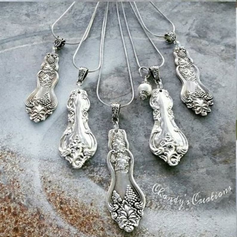 Spoon Necklace Spoon Jewelry Upcycled Silverware Fork Etsy