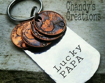Custom-Penny-Keychain-7th-Anniversary-Lucky-Name-Gift-Men-Husband-Boyfriend-Seven-Years-Initial-Unique-Engraved-Stamped-Mama-Dad-Aunt-Copper