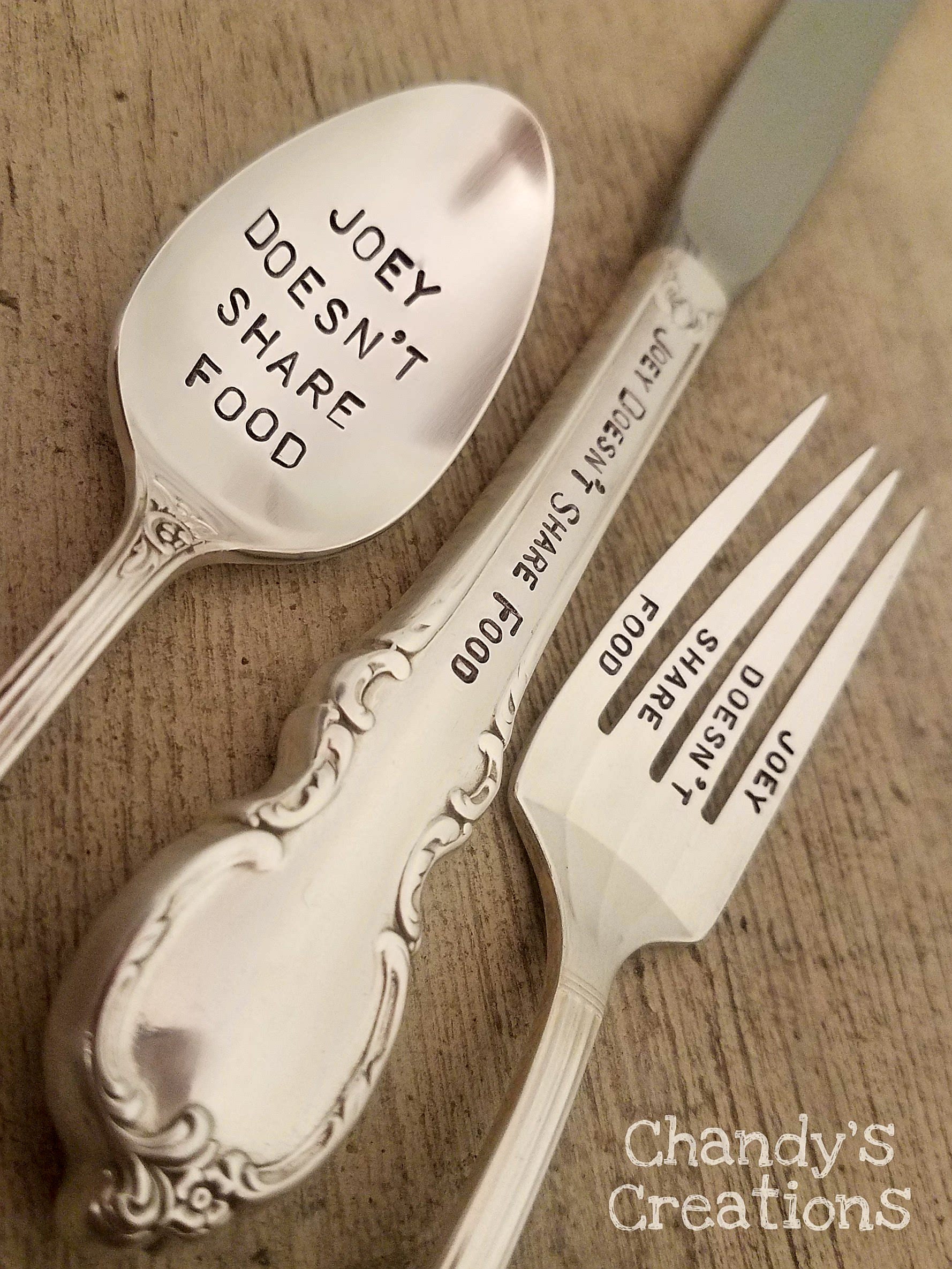 Custom Fork Spoon Knife FRIENDS TV Show Wedding Cake ...