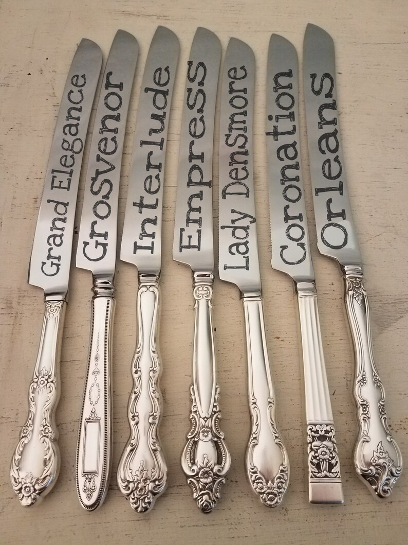 Fourpiecematchingsetweddingcakeknifeforksserverannive Etsy