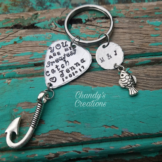 You Are My Greatest Catch Keychain/keychain for Husband/personalized/custom/fisherman  Gifts/fishing Lure/pocket Token/dad/fish/anniversary 