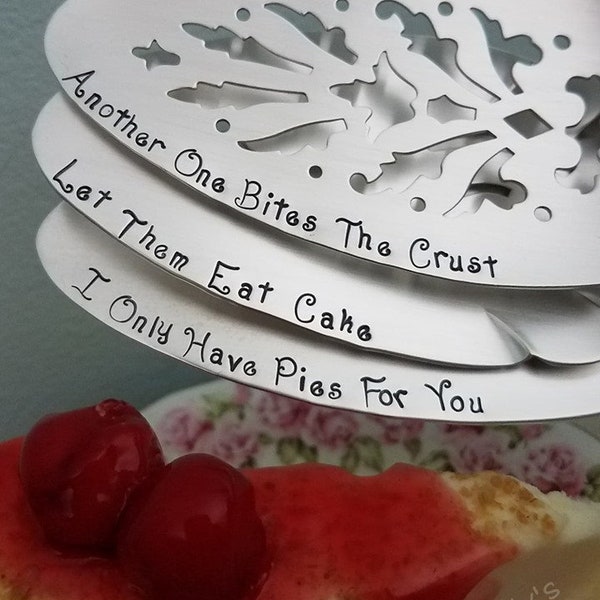 Custom Cake Server-Pie Server-Custom Forks-Pie Lift-Anniversary-Props-Stamped-Bride-Groom-Gift-Accessories-Personalized-Knife-Wedding Cake