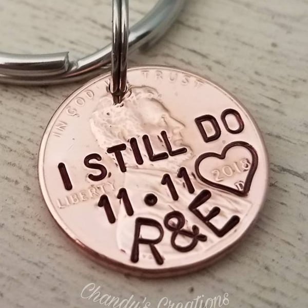 Custom-Penny-Keychain-7th-Anniversary-Lucky-Me-Gift-Men-Husband-Boyfriend-Seven-Years-Initial-Unique-Engraved-Stamped-Wife-Daddy-Copper-Name