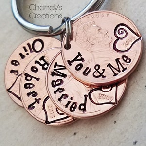 Custom-Penny-Keychain-7th-Anniversary-Lucky-Me-Gift-Men-Husband-Boyfriend-Seven-Years-Initial-Unique-Engraved-Stamped-Family-Name-Copper