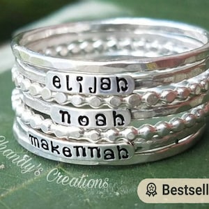 Spacer Ring,bubble Spacer Ring,stackable Name Ring, Personalized Custom  Name Ring,stacking Ring, Stainless Steel Ring Hypoallergenic 