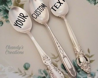 Custom-Spoon-Stamped-Name-Personalized-Coffee-Soup-Engraved-Words-Vintage-Silverware-Server-Tablespoon-Nutella-Gift-Ice-Cream-Dessert-Silver
