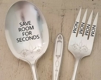 Custom-Serving-Spoon-Fork-Set-Server-Props-Stamped-Engraved-Personalized-Matching-Silver-Gold-Salad-Meat-Casserole-Holiday-Table-Decor-Funny