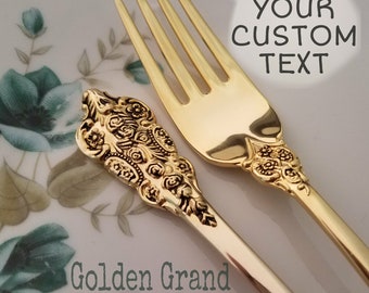 Wedding-Cake-Fork-Forks-Server-Anniversary-Props-Custom-Stamped-Bride-Groom-Gift-Accessories-Personalized-Matching-Mismatch-Set-Gold-Date