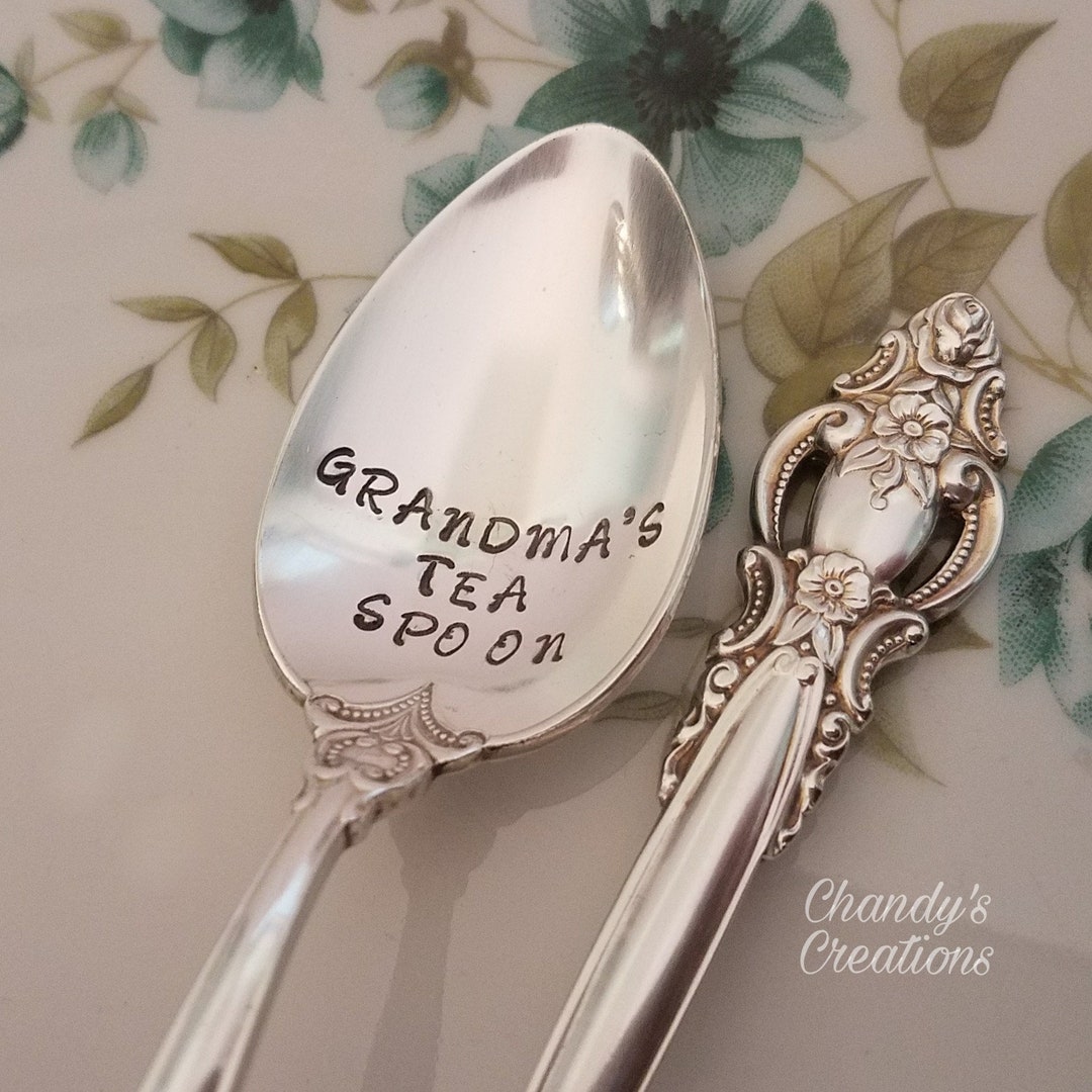 Customteaspoonstampednamepersonalizedgiftengravedpartyvintage