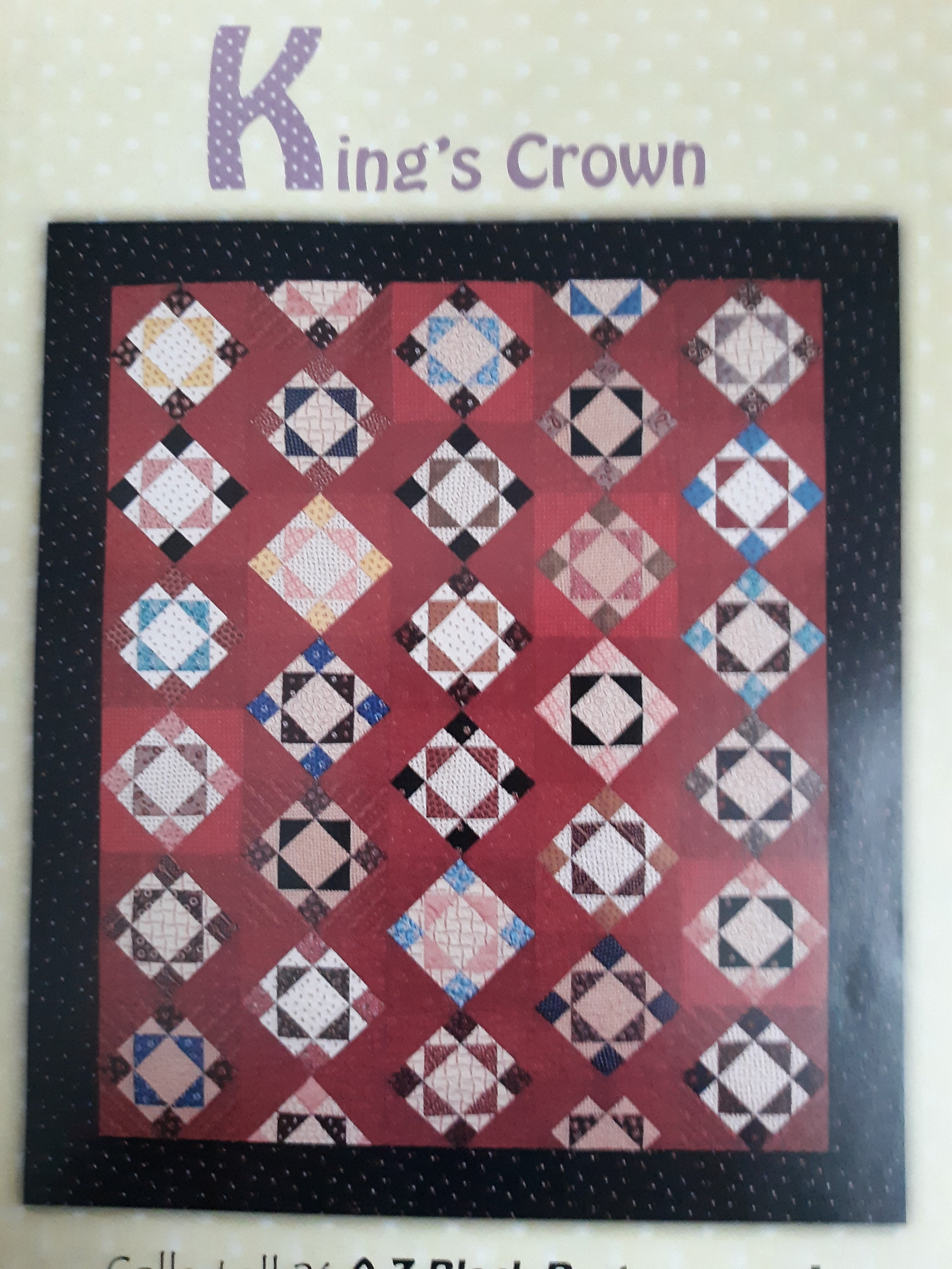 King's Crown quilt pattern Etsy