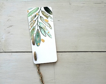 Bookmark Watercolor Favor, handmade, paper bookmarks, custom bookmarks, dedication