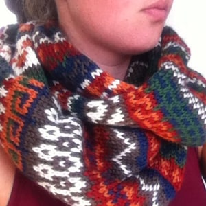 Chunky Patterned Infinity Scarf