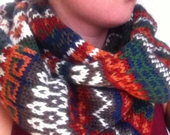 Bufanda Infinity estampado grueso