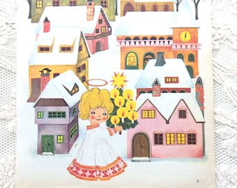 Felicitas Kuhn Angel Print: Mid-Century Christmas Decor