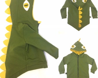 Aslan Original Hooded Jacket for Babies 12-24 Months Dinosaur Water Proof Coat for Babies Baby Zip Hooded Windbreaker