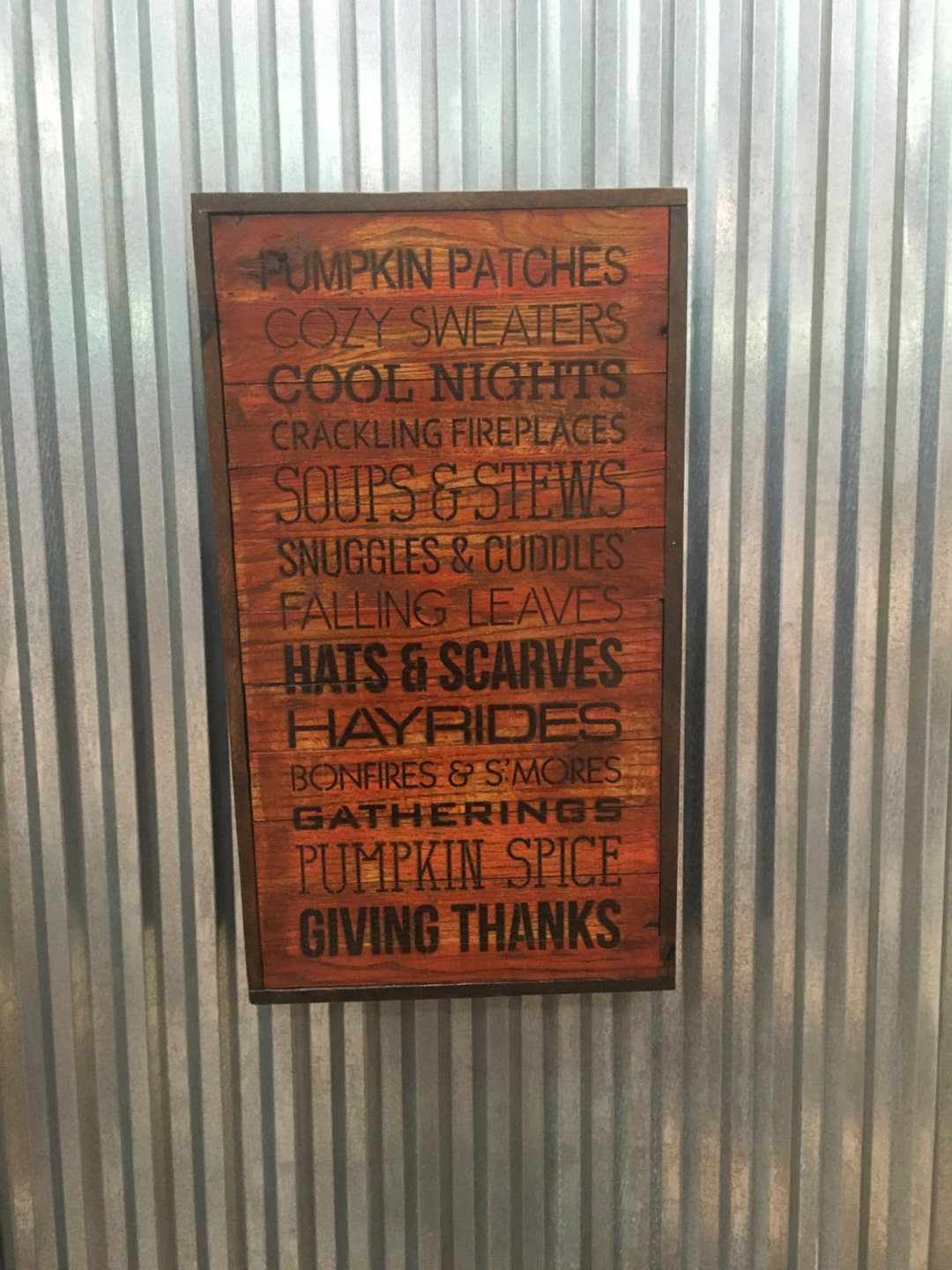 Rustic October Sign Fall Decor, Autumn Sign, Fall Sign, Thanksgiving Decor, Autumn Decor ...
