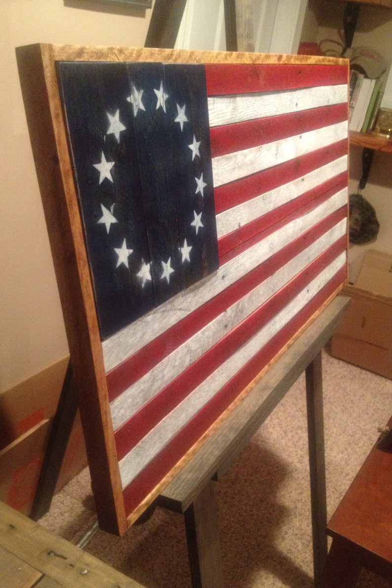 Reclaimed Wood American Flaghandmade Wood Flagusa Etsy