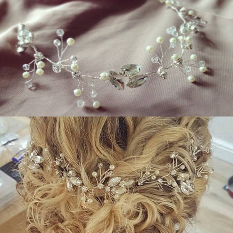 Crystal Diamante Bridal Hair Vine Wedding Hair Accessory Wedding Hair Jewellery Lightweight Bridal Hairpiece Bridal Hair Accessory