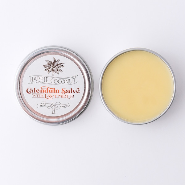 Organic Calendula Salve with Lavender - Organic Infant Care - Lavender Salve - Baby Skincare- Diaper Rash Care - Baby Balm