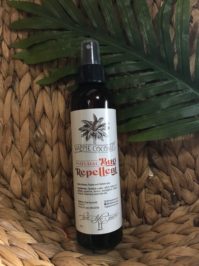 Natural Bug Repellent 8oz Organic, All-natural Mosquito spray Chemical Free Bug Spray No Se Um Repellent Bugs image 3