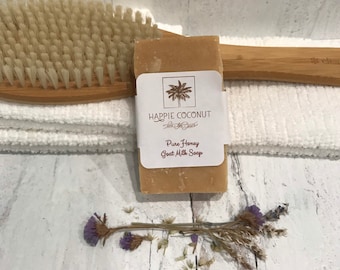 Happie Coconut Honey Goat Milk Soap - All Natural Soap - Handmade Soap - Handcrafted Soap - Sensitive Skin Soap - Natural Soap