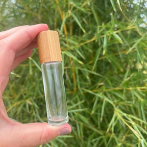 10ml  Bamboo Roller - Essential Oil Rollers - Essential Oil Roller Bottles - Glass Roller Bottles - Glass Bottles -  Roller