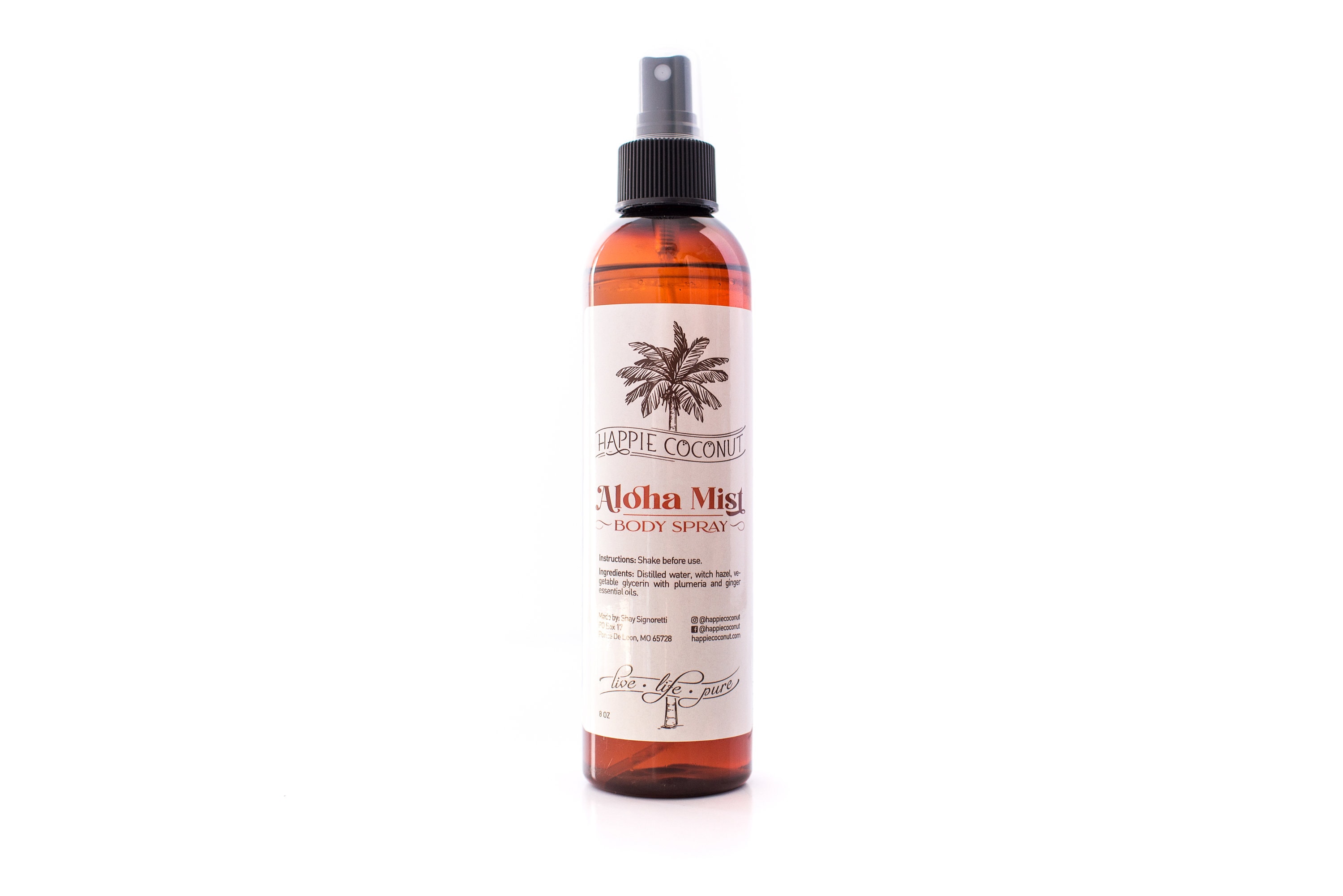 Natural Body Sprays      - Patchouli Body Spray   Grapefruit Body Spray  Lime Ginger Body Spray  Plumeria Ginger Body Spray