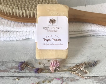 DOPE People Goat Milk Soap by Happie Coconut- All Natural Soap - Handmade Soap - Handcrafted Soap - Sensitive Skin Soap - Natural Soap