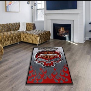 Indian Motorcycle Rug Mat Floor Door Home Flannel entrance carpet