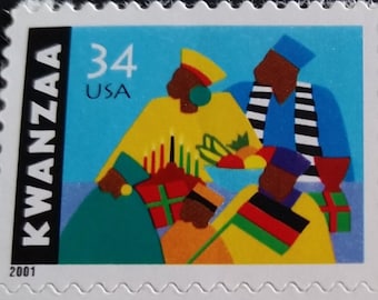 Kwanzaa*First Fruits of the Harvest*US Postage Stamps*Unused Mint Condition*Scott 3548*Plate Blocks of 4*African Collectible Memorabilia