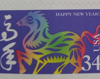 Horse*Chinese New Year*Year of the Horse*US Postage Stamps*Unused Mint Condition*Scott #3559*Plate Blocks*Nostalgic Collectible Memorabilia
