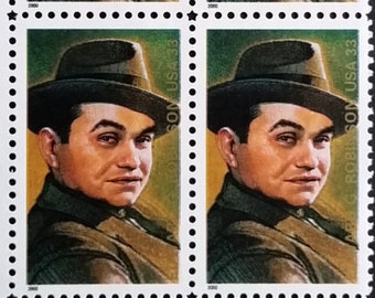 Edward G. Robinson*Legends of Hollywood*US Postage Stamps*Unused Mint Condition*Scott #3446*2 Plate Blocks*Famous Collectible Memorabilia