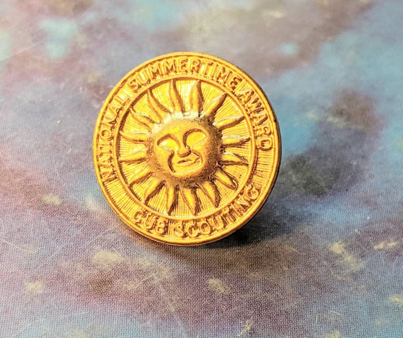 Vintage Cub Scouting National Summertime Award Pin Free Shipping