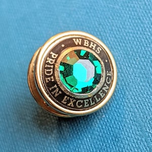 West Bloomfield High School Michigan Green Gem Pride in Excellence Award Lapel Hat Pin / Badge