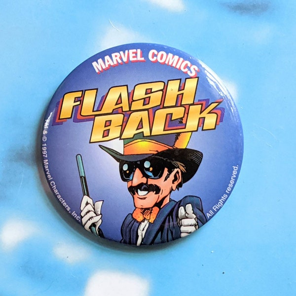 1997 Marvel Comics Stan Lee Flash Back Promotional Pinback Button Pin