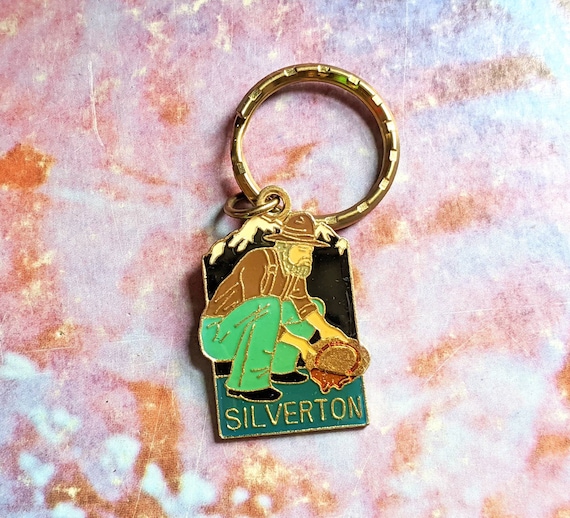 Vintage Silverton, Colorado Souvenir Keychain wit… - image 1