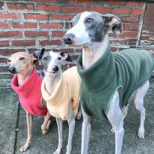 Ready to Wear Italian Greyhound Fleece Vests.  Sleeveless Fleece tops.  IGGY Fleece Wear.  Cozy Fleece Tops. Fleece Jumpers