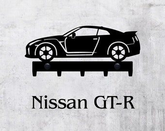 GTR, GT-R, Key Rack, key hanger, design, gift for fans, car, metal decor, automotive, wall decoration, home decor, key holder, japan