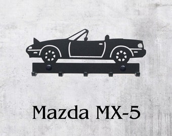 MX-5, Key Rack, key hanger, design, gift, car, laser cut, automotive, wall decoration, metal hanger, home decor, Mazda, Japan car