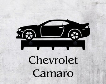 Camaro, Key Rack, key hanger, design, gift, idea, car, laser cut, metal wall decoration, home decor, USA sports car, key holder