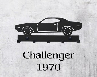 Key rack, Challenger 1970, design, gift, idea, car key hanger, key holder, key organizer, american car, metal wall decor, garage decor