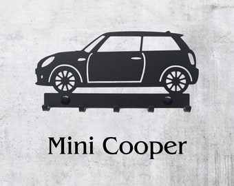 Mini Cooper S, wieszak na klucze, pomysł na prezent, auto, samochód, dekoracja, ozdoba