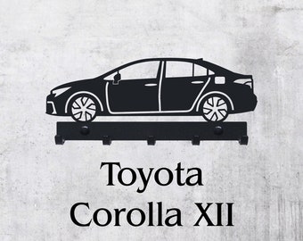 Corolla XII, metal key hanger, Key Rack, design, japan car, laser cut, different sizes, Metal Wall Decor, key holder, home decor