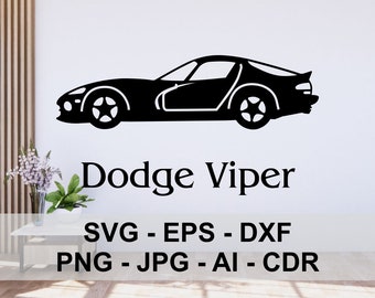 Viper, DXF, SVG, ai, PNG, cdr, Digital Files, car, laser cut, cnc, plasma, cutting, printing, engraving, vector, automotive