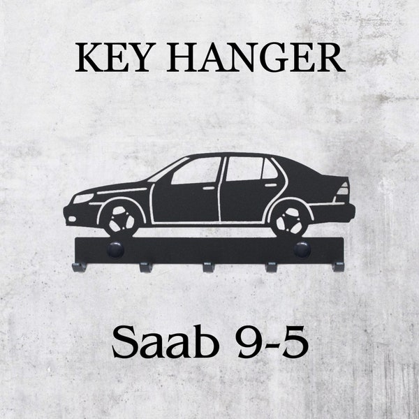 Saab 9-5, wieszak na klucze, pomysł na prezent, auto, samochód, dekoracja, ozdoba