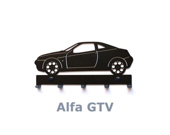 Alfa Romeo GTV, Key Rack, key hanger, key holder, italian car, design, gift, idea, car, laser cut, car key hanger, metal wall decor