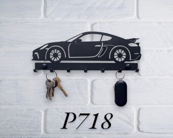 Sport Car metal key hanger, P718, Key Rack, design, gift, idea, car, laser cut, different sizes, Metal Wall Decor