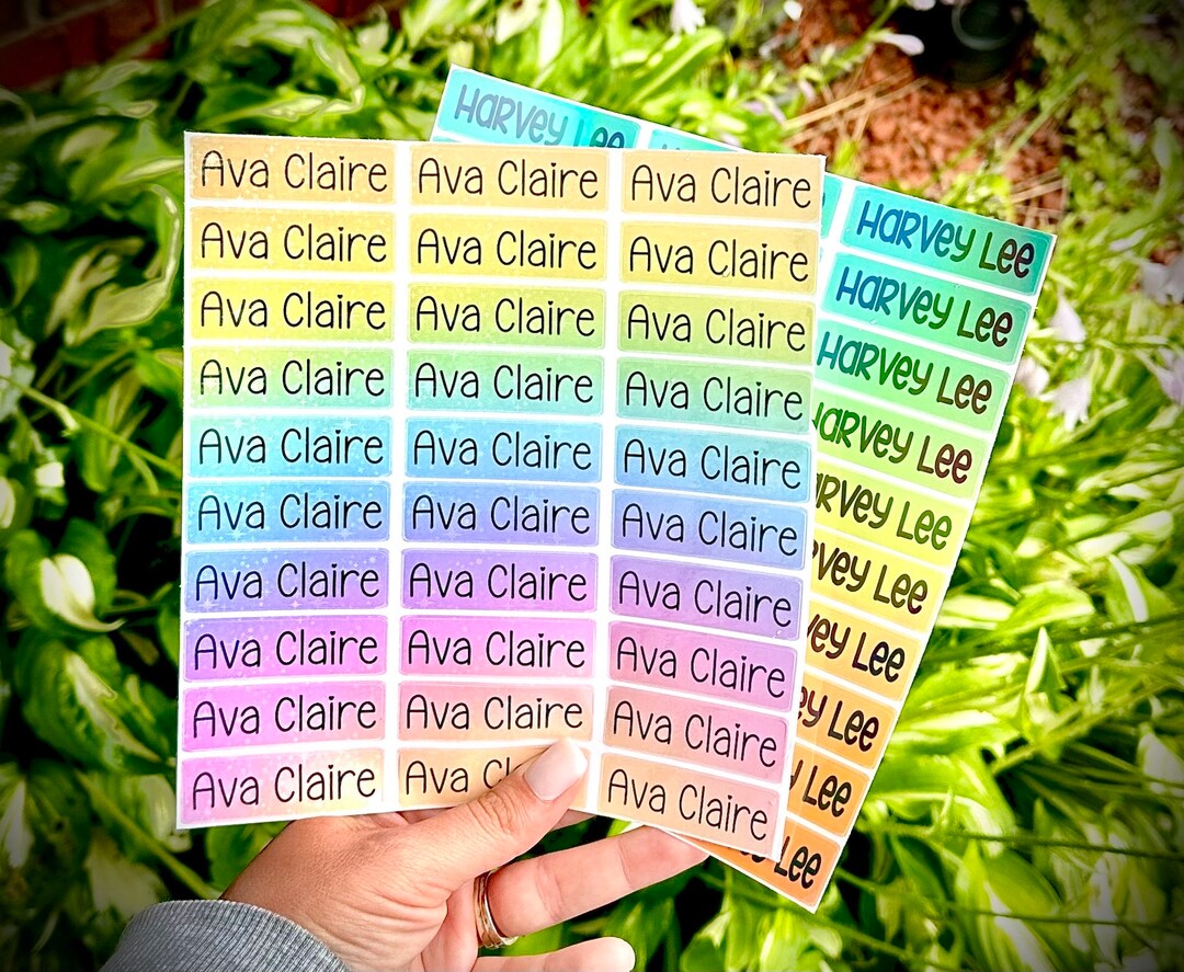 30 Kids Name Label, Waterproof Name Labels, Back to School, Daycare ...