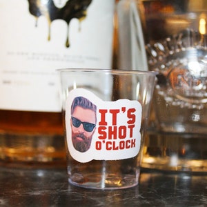 Birthday Shot Glasses, Custom Party Shot Glasses, Face on a Cup, Party Cups, Custom Party Cups, Birthday Party Decor, 10 Shot Glasses